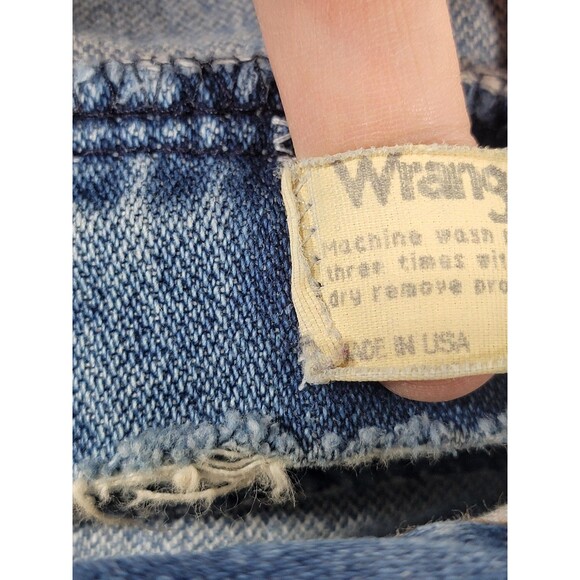 Vintage Wrangler Jeans Mens 34x31 Straight Leg USA Made Distressed Denim 90s - Picture 11 of 14